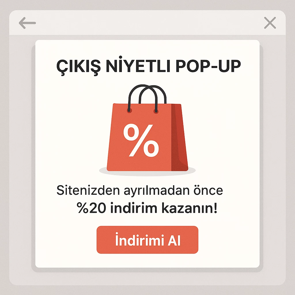 çıkış niyetli pop-up görseli