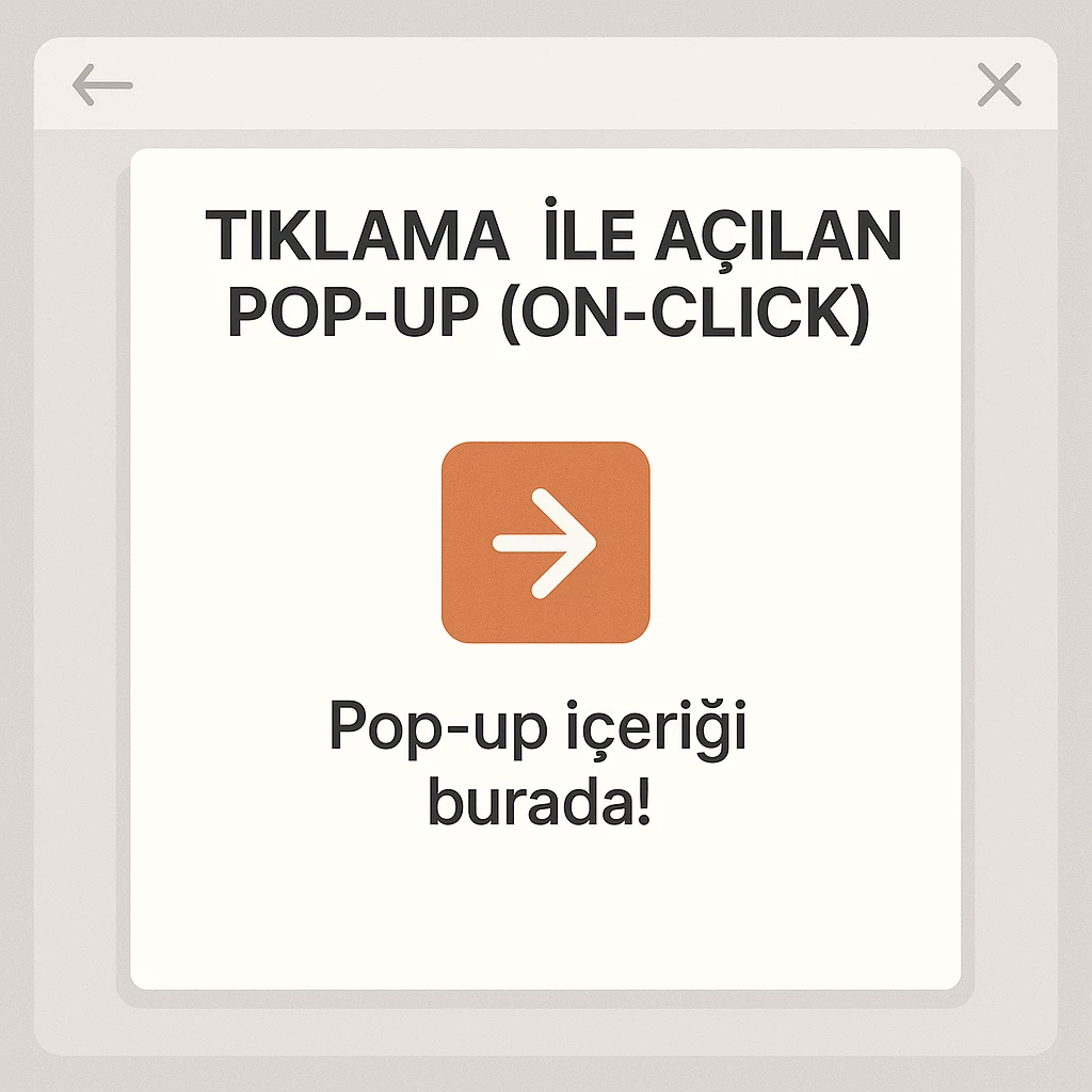 tıklama ile açılan pop-up